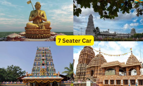 Statue of Equality + Chilukuri Balaji Temple +Pedamma Temple + Jagannath Temple Tour Package by 7 Seater Innova Crysta Car